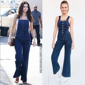 Wrangler high rise bell bottom overalls Clearance